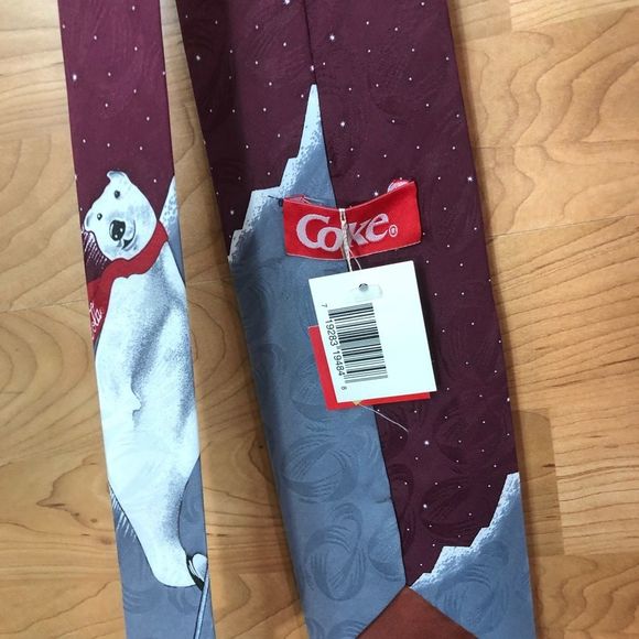 Vintage Coke Coca-Cola Polar Bear Tie New With Tags Excellent Condition - Picture 7 of 8